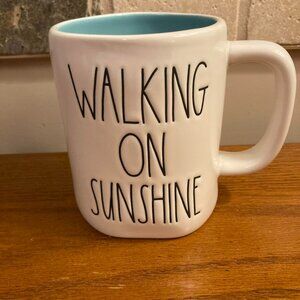 Rae Dunn 'Walking on Sunshine' Blue Interior Thongs Mug